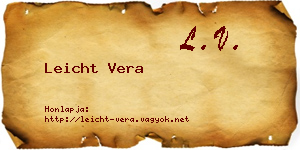 Leicht Vera névjegykártya